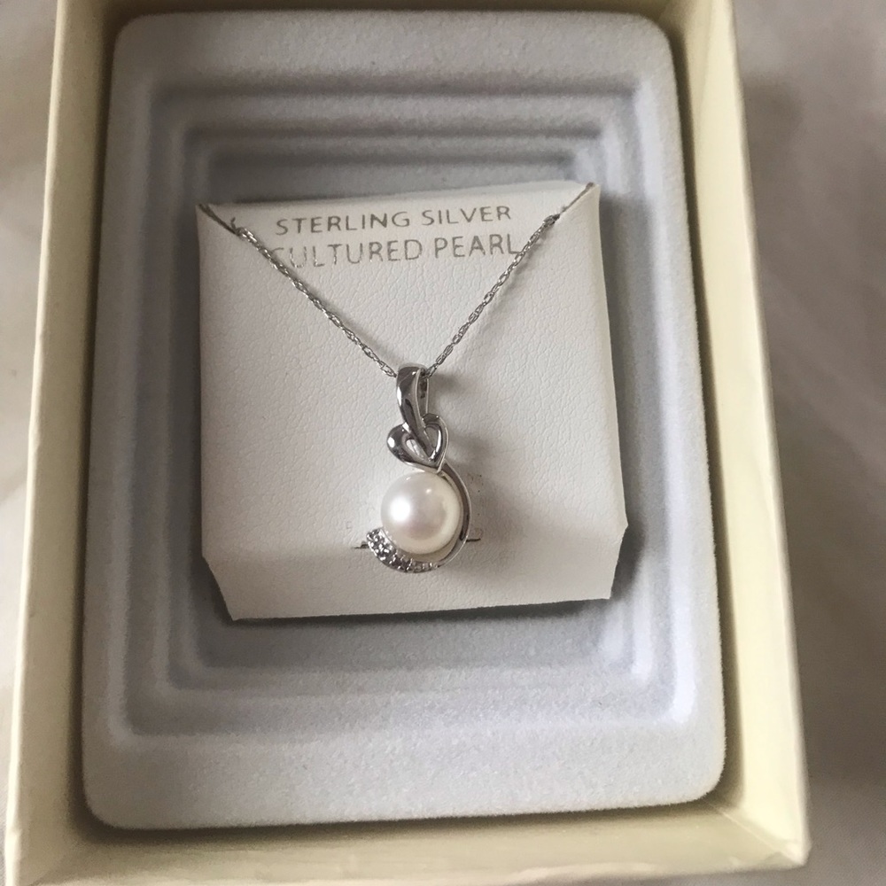 Sterling Silver And Cultured Pearl Necklace